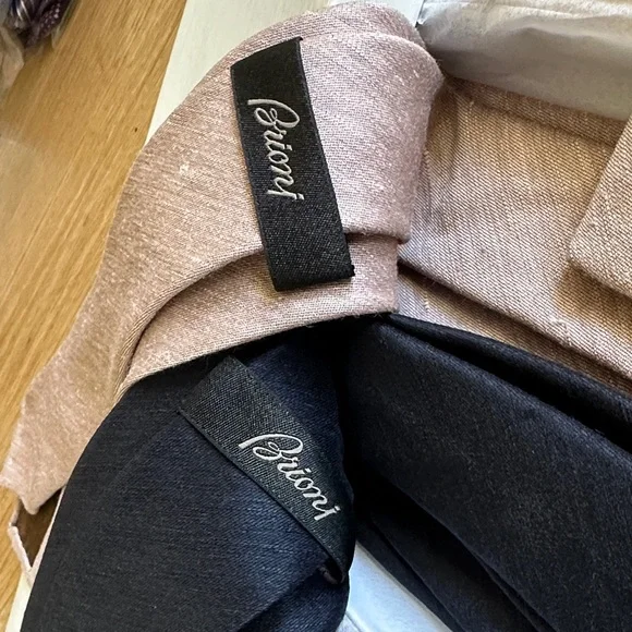 Brioni Ties - Navy and Pink Set of 2